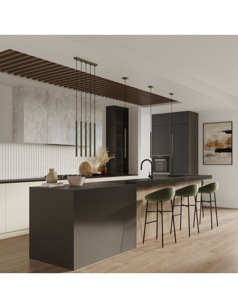 Pendant tube lamps - Sollux PASTELO 1 hanging lamp green olive SL.1518 - product kolory-swiatla.pl 9