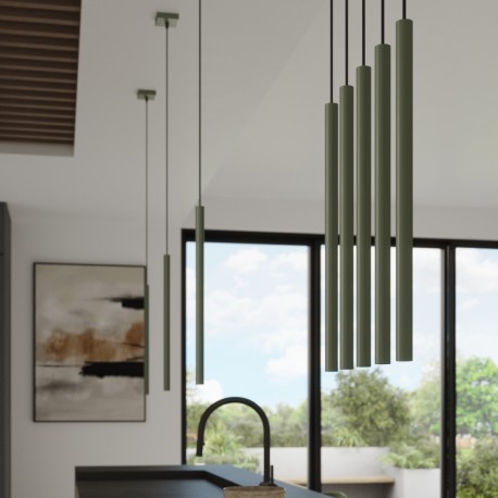 Sollux Lampa wisząca PASTELO 1 zielona oliwka SL.1518