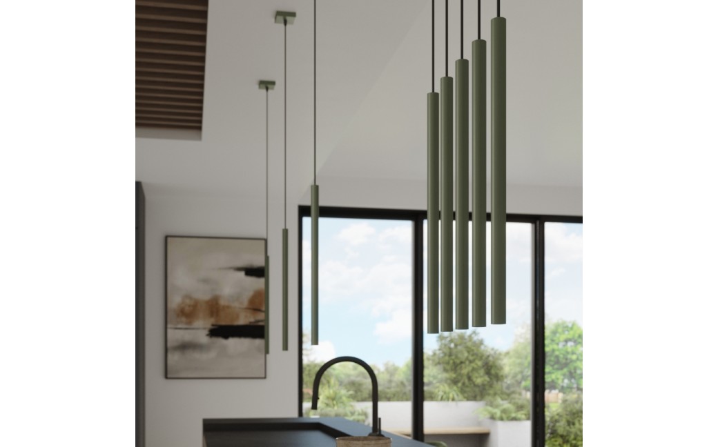 Sollux Lampa wisząca PASTELO 1 zielona oliwka SL.1518