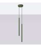 Pendant tube lamps - Sollux PASTELO 2 hanging lamp green olive SL.1519 - product 2