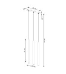 Pendant tube lamps - Sollux PASTELO 3 hanging lamp green olive SL.1520 - product 5