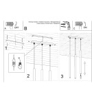 Pendant tube lamps - Sollux PASTELO 3 hanging lamp green olive SL.1520 - product 6