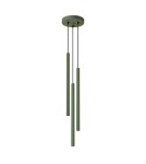 Pendant tube lamps - Sollux Pendant lamp PASTELO 3P green olive SL.1521 - product 1