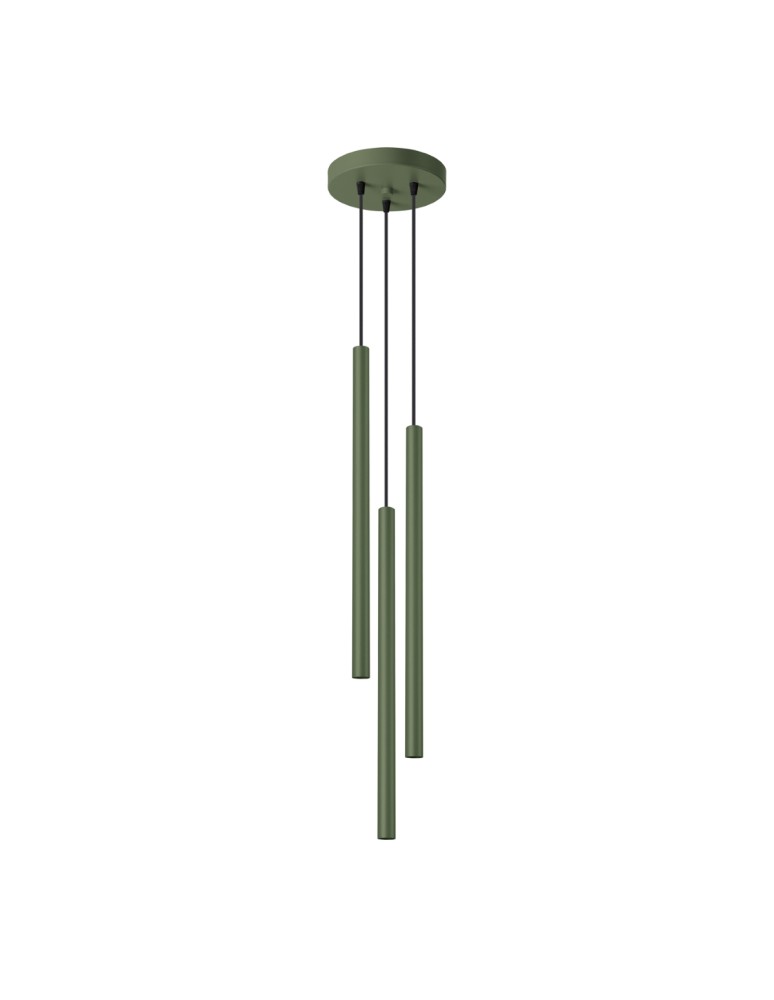 Pendant tube lamps - Sollux Pendant lamp PASTELO 3P green olive SL.1521 - product kolory-swiatla.pl 1