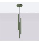 Pendant tube lamps - Sollux Pendant lamp PASTELO 3P green olive SL.1521 - product 2