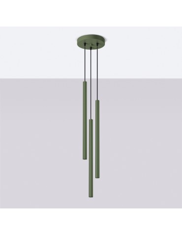 Sollux Lampa wisząca PASTELO 3P zielona oliwka SL.1521 - produkt 2