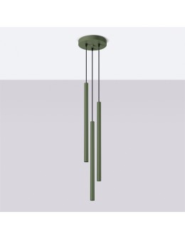 Sollux Lampa wisząca PASTELO 3P zielona oliwka SL.1521 - produkt 2
