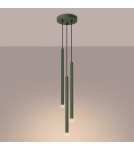 Pendant tube lamps - Sollux Pendant lamp PASTELO 3P green olive SL.1521 - product 3
