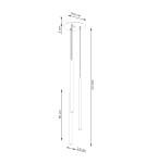 Pendant tube lamps - Sollux Pendant lamp PASTELO 3P green olive SL.1521 - product 5