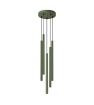 Pendant tube lamps - Sollux Pendant lamp PASTELO 5P green olive SL.1522 - product 1
