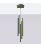 Pendant tube lamps - Sollux Pendant lamp PASTELO 5P green olive SL.1522 - product 2