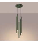 Pendant tube lamps - Sollux Pendant lamp PASTELO 5P green olive SL.1522 - product 3