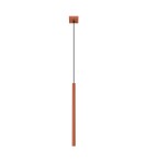 Pendant tube lamps - Sollux PASTELO 1 ochre red pendant lamp SL.1524 - product 1