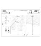 Pendant tube lamps - Sollux PASTELO 1 ochre red pendant lamp SL.1524 - product 7