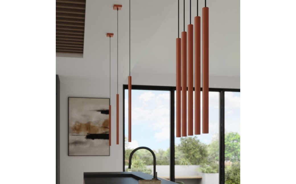 Sollux Lampa wisząca PASTELO 1 ochra czerwona SL.1524