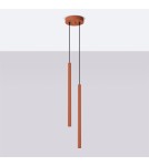 Pendant tube lamps - Sollux PASTELO 2 ochre red pendant lamp SL.1525 - product 2