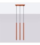Pendant tube lamps - Sollux PASTELO 3 ochre red pendant lamp SL.1526 - product 2