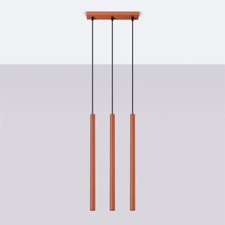 Sollux Lampa wisząca PASTELO 3 ochra czerwona SL.1526