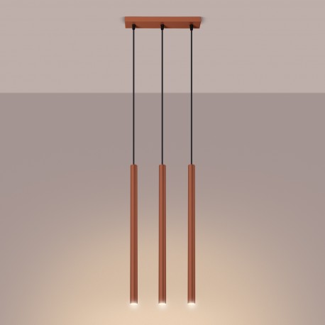 Sollux Lampa wisząca PASTELO 3 ochra czerwona SL.1526
