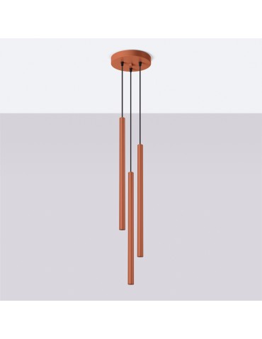 Sollux PASTELO 3P ochre red pendant lamp SL.1527 - product 2