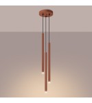 Pendant tube lamps - Sollux PASTELO 3P ochre red pendant lamp SL.1527 - product 3