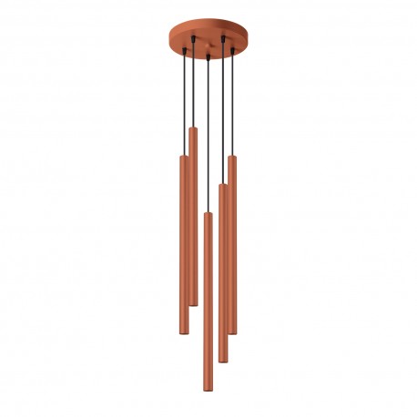 Sollux Lampa wisząca PASTELO 5P ochra czerwona SL.1528