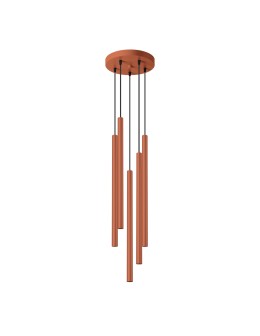 Sollux PASTELO 5P ochre red pendant lamp SL.1528