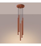 Pendant tube lamps - Sollux PASTELO 5P ochre red pendant lamp SL.1528 - product 3