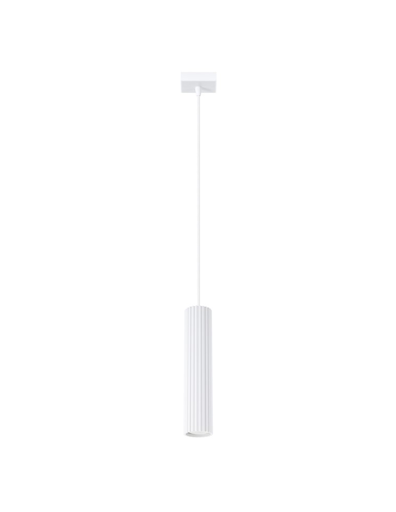 Pendant tube lamps - Sollux KARBON 1 pendant lamp white SL.1535 - product kolory-swiatla.pl 1