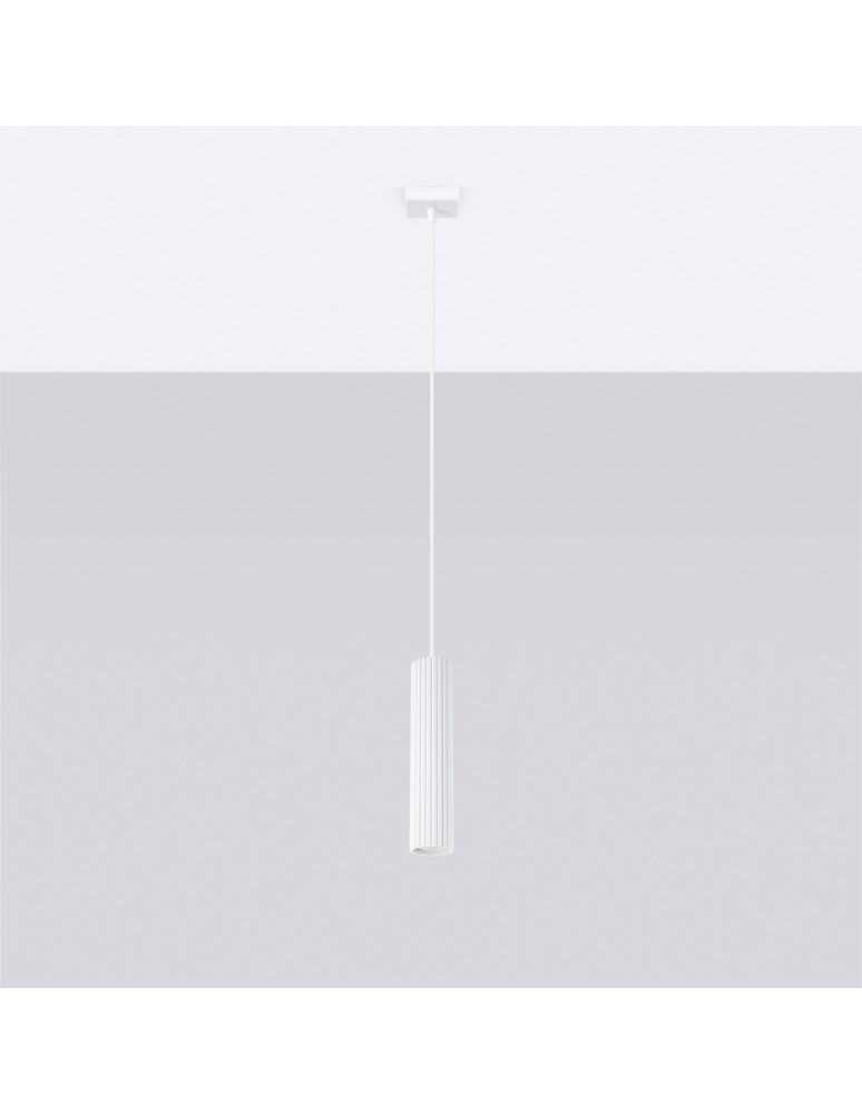 Pendant tube lamps - Sollux KARBON 1 pendant lamp white SL.1535 - product kolory-swiatla.pl 2