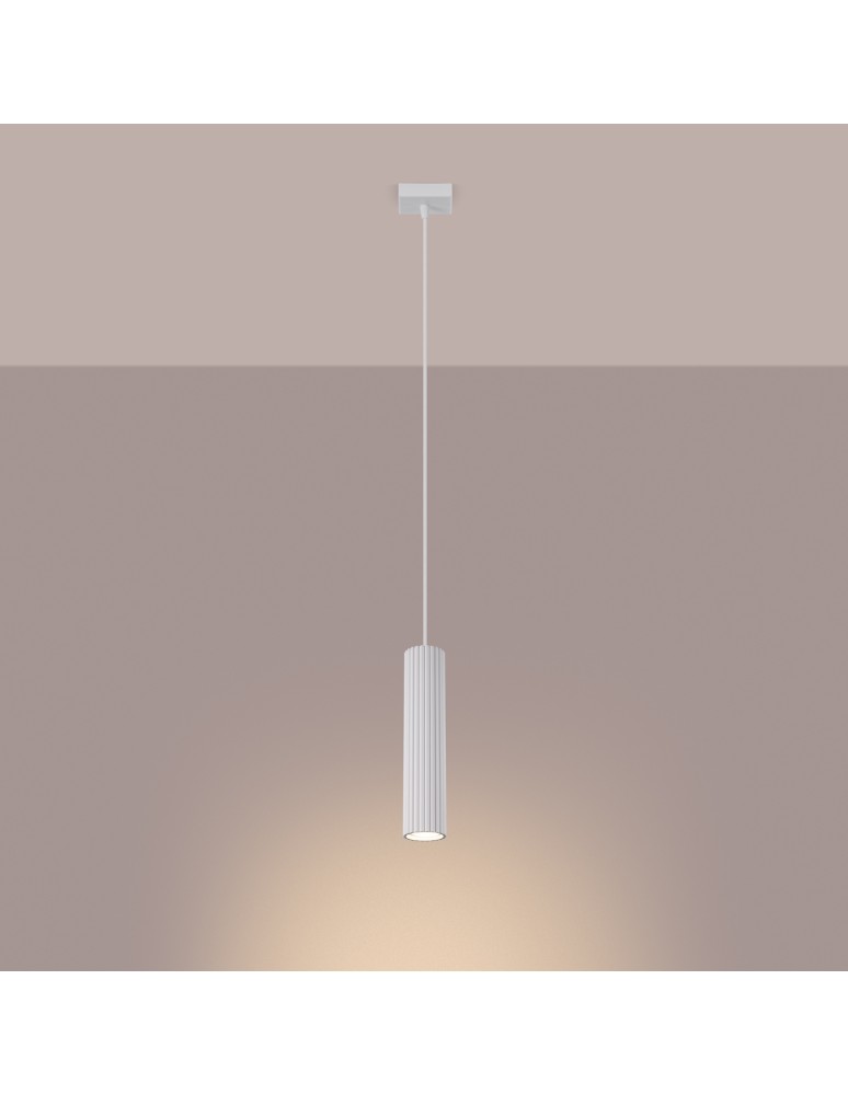 Pendant tube lamps - Sollux KARBON 1 pendant lamp white SL.1535 - product kolory-swiatla.pl 3