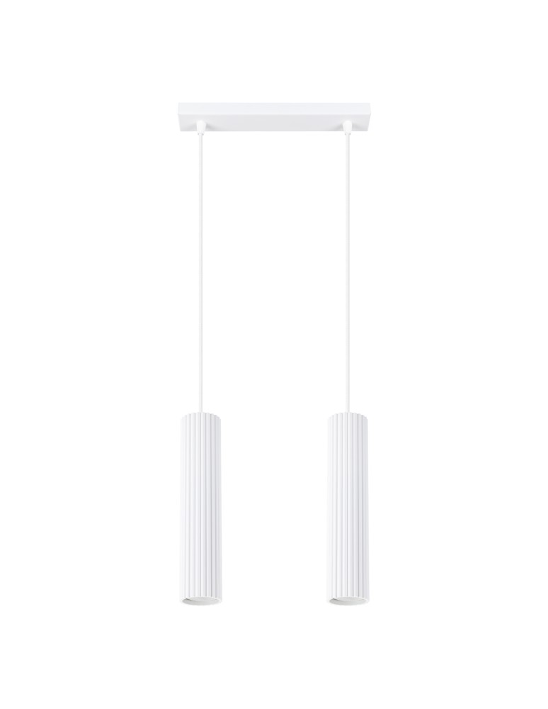 Pendant tube lamps - Sollux KARBON 2 pendant lamp white SL.1536 - product kolory-swiatla.pl 1