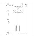 Pendant tube lamps - Sollux KARBON 2 pendant lamp white SL.1536 - product 11