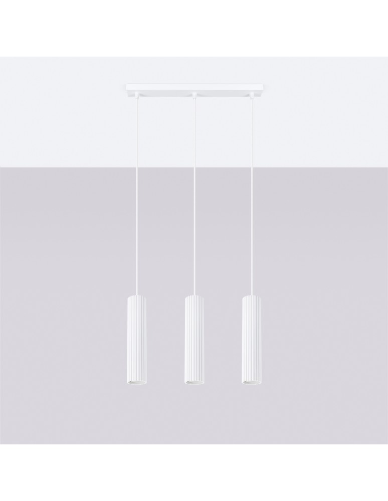Pendant tube lamps - Sollux KARBON 3L pendant lamp white SL.1537 - product kolory-swiatla.pl 2