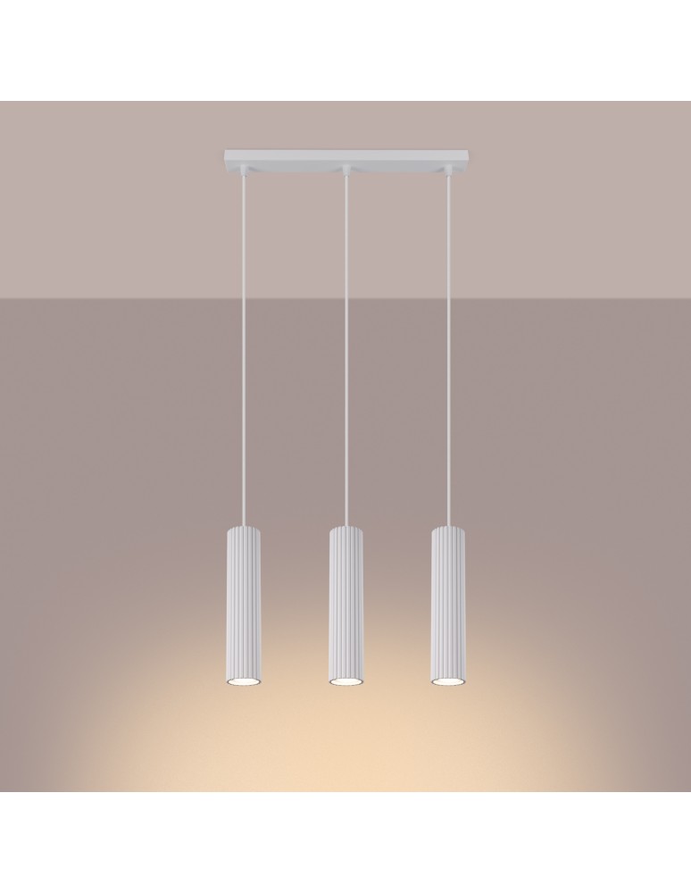Pendant tube lamps - Sollux KARBON 3L pendant lamp white SL.1537 - product kolory-swiatla.pl 3