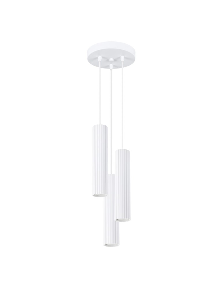 Pendant tube lamps - Sollux KARBON 3P pendant lamp white SL.1538 - product kolory-swiatla.pl 1