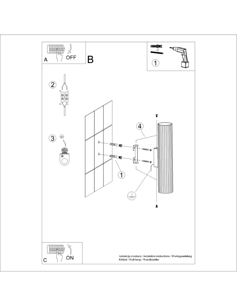 Tube wall lamps - Sollux Wall lamp KARBON 30 white SL.1539 - product kolory-swiatla.pl 8