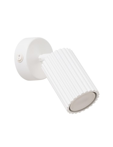 Sollux Wall lamp KARBON white with switch SL.1541