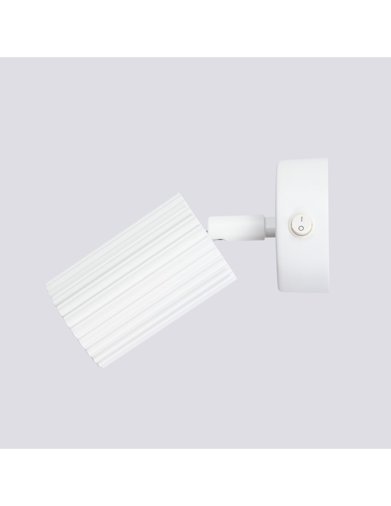 Adjustable wall lamps - Sollux Wall lamp KARBON white with switch SL.1541 - product kolory-swiatla.pl 6