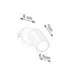 Adjustable wall lamps - Sollux Wall lamp KARBON white with switch SL.1541 - product 7