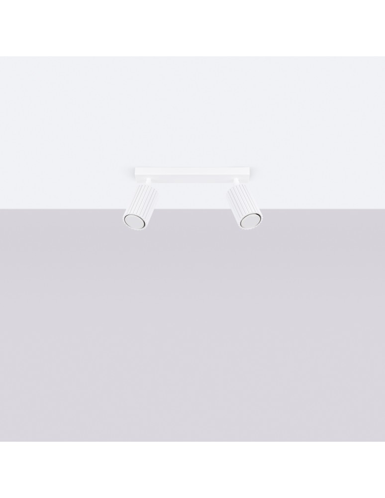 Adjustable ceiling lamps - spots - Sollux Plafond KARBON 2 white SL.1542 - product kolory-swiatla.pl 2