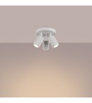 Adjustable ceiling lamps - spots - Sollux Plafond KARBON 3P white SL.1544 - product 3