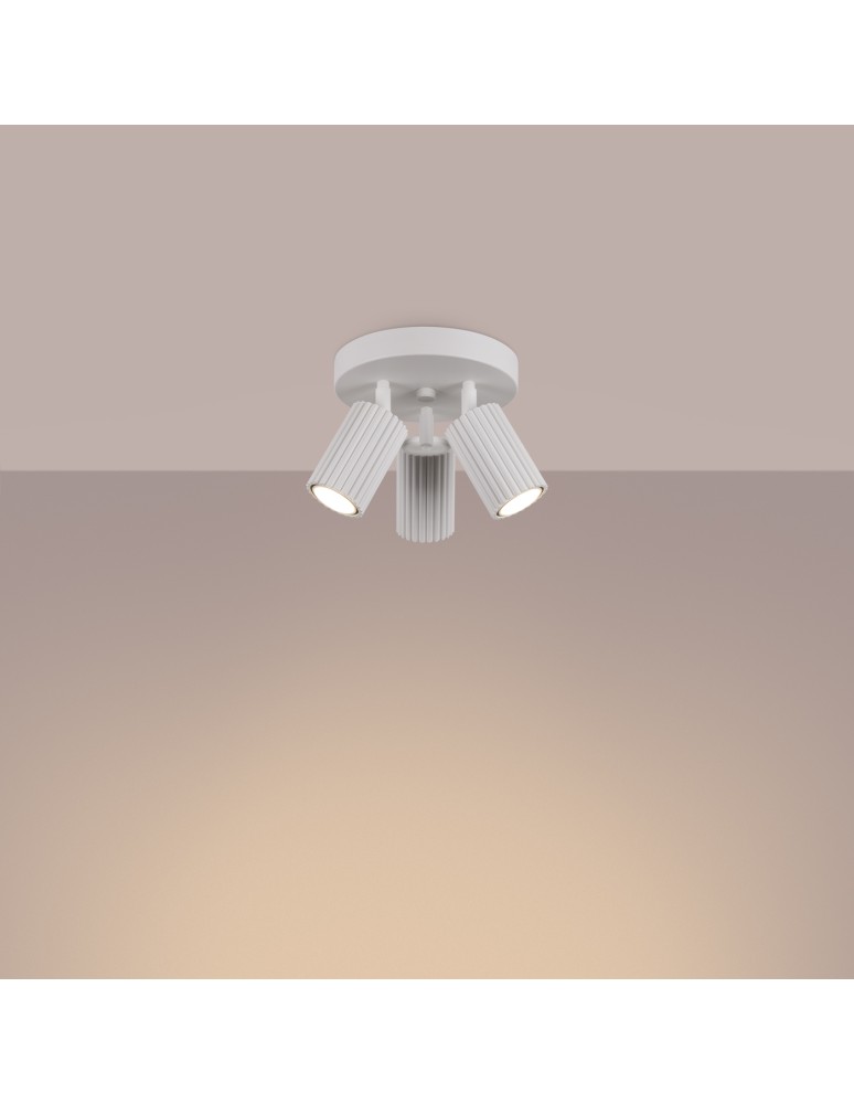 Adjustable ceiling lamps - spots - Sollux Plafond KARBON 3P white SL.1544 - product kolory-swiatla.pl 3
