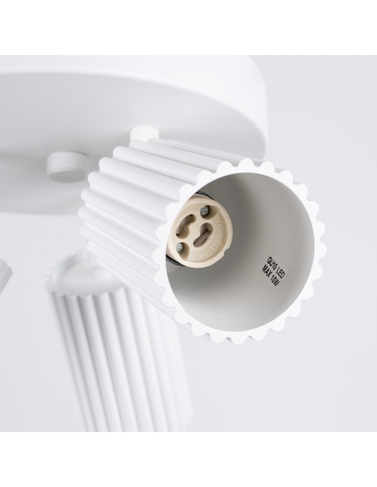 Adjustable ceiling lamps - spots - Sollux Plafond KARBON 3P white SL.1544 - product kolory-swiatla.pl 4