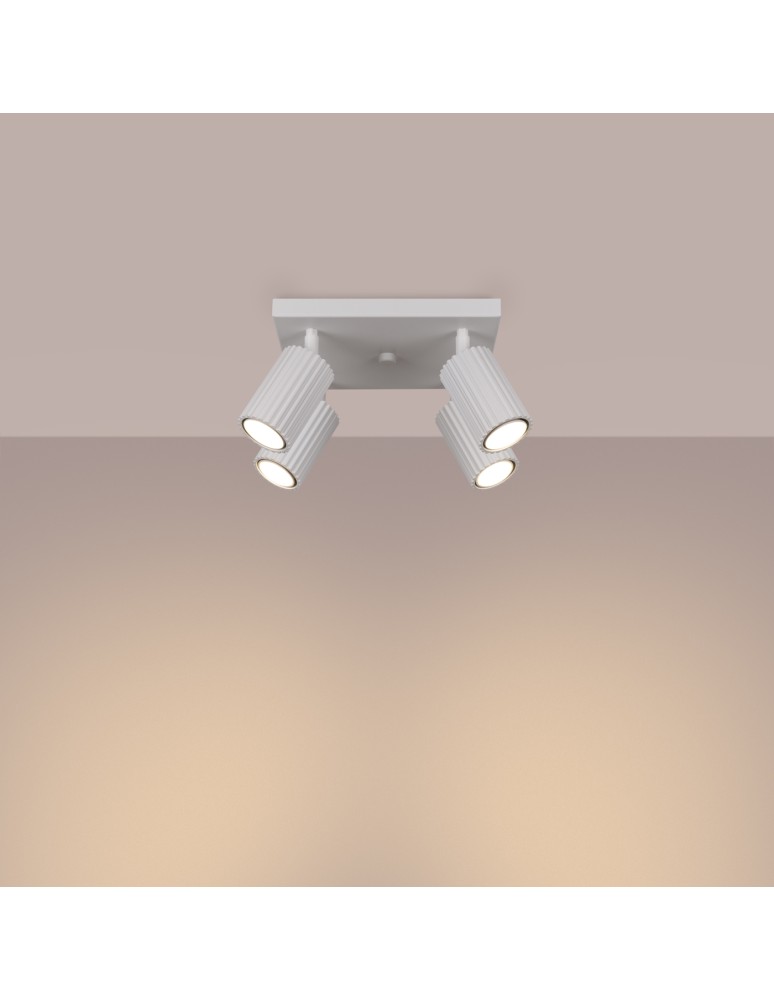 Adjustable ceiling lamps - spots - Sollux Plafond KARBON 4 white SL.1545 - product kolory-swiatla.pl 3