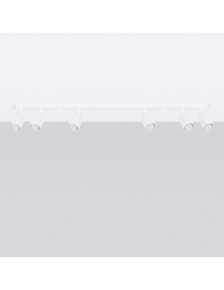 Adjustable ceiling lamps - spots - Sollux Plafon KARBON 6L white SL.1547 - product kolory-swiatla.pl 2