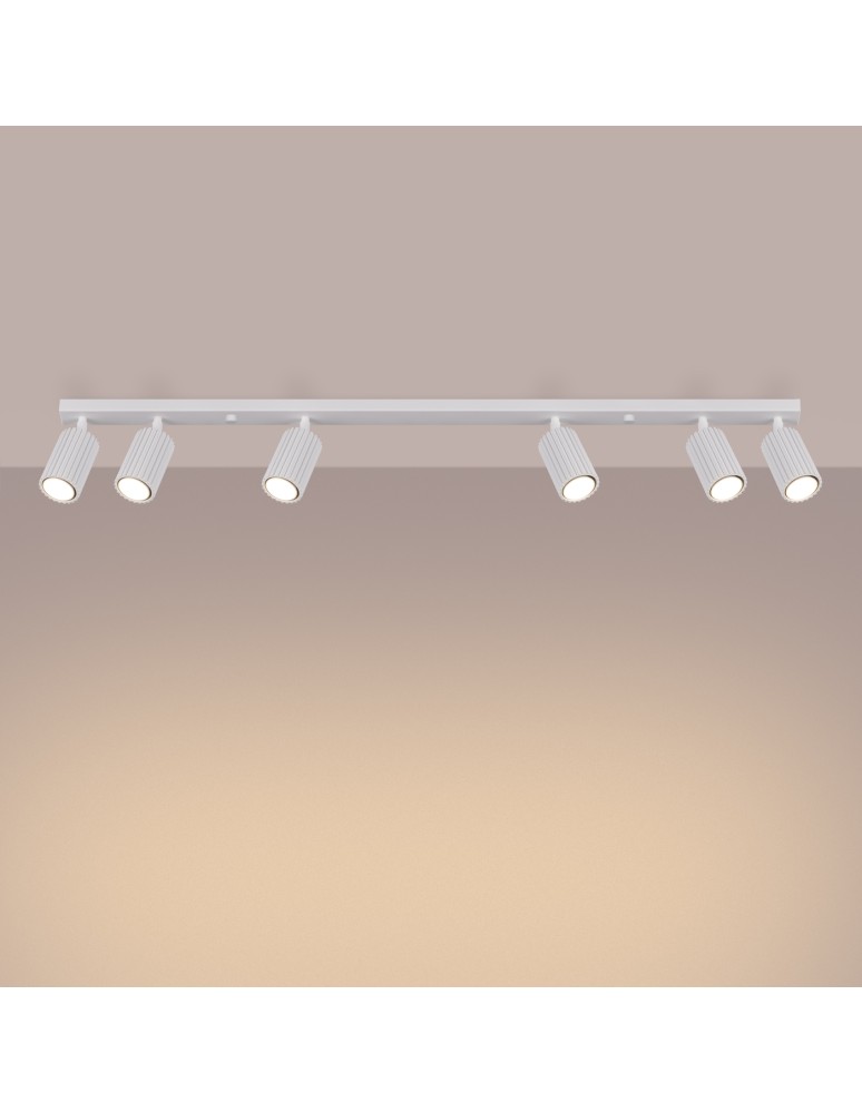 Adjustable ceiling lamps - spots - Sollux Plafon KARBON 6L white SL.1547 - product kolory-swiatla.pl 3