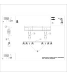 Adjustable ceiling lamps - spots - Sollux Plafon KARBON 6L white SL.1547 - product 10