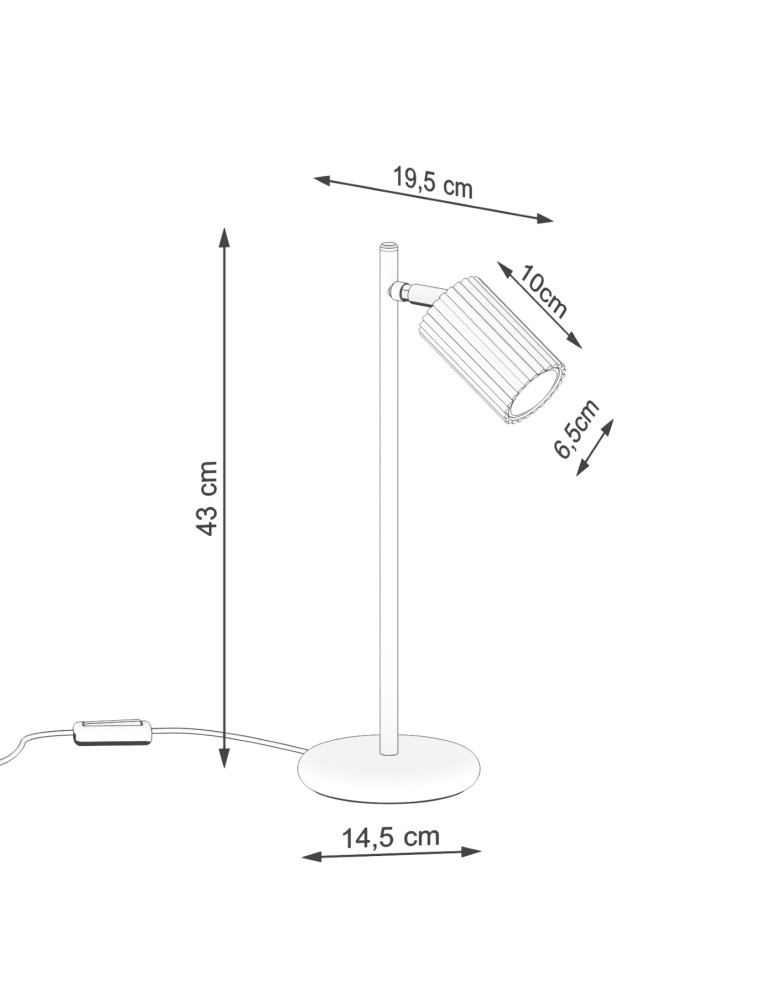 Desk lamps - Sollux KARBON desk lamp white SL.1548 - product kolory-swiatla.pl 8
