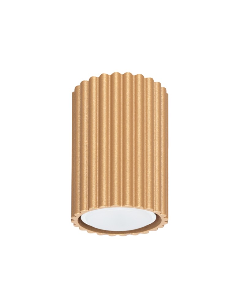 Gold ceiling fixtures - Sollux Plafond KARBON 10 gold SL.1549 - product kolory-swiatla.pl 1